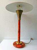 grande Lampe champignon bureau en laiton art déco