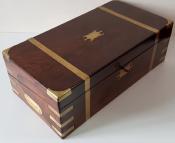 Grand écritoire de voyage d'Officier de marine en bois de rose 1870