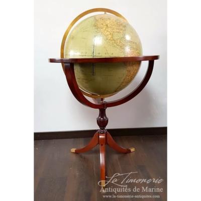 Grand globe de parquet par Girard Barrere & Thomas ca 1934 