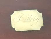 Coffre écritoire de voyage Pupitre d'Officier de marine en bois de rose 1850
